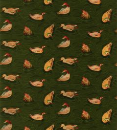 Duck Pond Velvet Fabric by Mulberry Home Emerald Duck Pond Velvet Fabric by Mulberry Home Emerald
