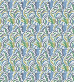 Dufy Leaf Fabric by Osborne & Little Indigo/Lime Dufy Leaf Fabric by Osborne & Little Indigo/Lime