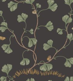 Ebba Wallpaper by Sandberg Charcoal Ebba Wallpaper by Sandberg Charcoal