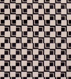 Edison Velvet Fabric by Schumacher Noir Edison Velvet Fabric by Schumacher Noir