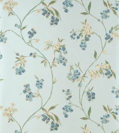 Edo Bloom Wallpaper by Anna French Blue on Pearl Edo Bloom Wallpaper by Anna French Blue on Pearl