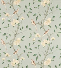 Eleonora Print Fabric by Zoffany Stockholm Blue Eleonora Print Fabric by Zoffany Stockholm Blue