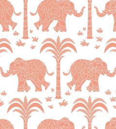 Elephant Wallpaper by Thibaut Coral Elephant Wallpaper by Thibaut Coral