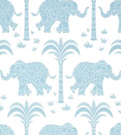 Elephant Wallpaper by Thibaut French Blue Elephant Wallpaper by Thibaut French Blue