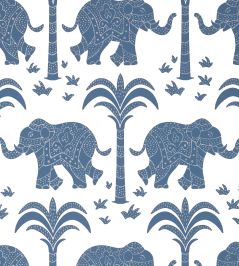Elephant Wallpaper by Thibaut Navy Elephant Wallpaper by Thibaut Navy