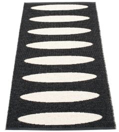 Ella Runner Rug by Pappelina Black/Vanilla Ella Runner Rug by Pappelina Black/Vanilla