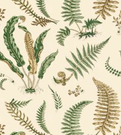 Elsie De Wolfe Wallpaper by Scalamandre Greens On Off-White Elsie De Wolfe Wallpaper by Scalamandre Greens On Off-White