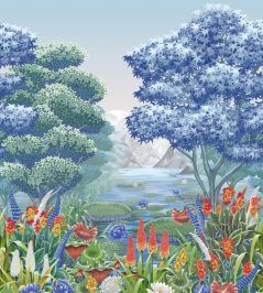 Elysium Mural Mural in Cobalt by Osborne & Little Cobalt Elysium Mural Mural in Cobalt by Osborne & Little Cobalt