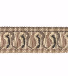 Embroidered Braid 30mm Trimming by Houles Brun Vision Embroidered Braid 30mm Trimming by Houles Brun Vision