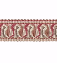 Embroidered Braid 30mm Trimming by Houles Rouge Cardinalis Embroidered Braid 30mm Trimming by Houles Rouge Cardinalis