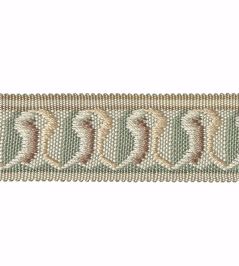 Embroidered Braid 30mm Trimming by Houles Vert Celadon Embroidered Braid 30mm Trimming by Houles Vert Celadon