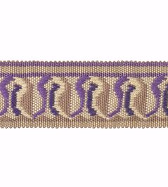 Embroidered Braid 30mm Trimming by Houles Violet Amarante Embroidered Braid 30mm Trimming by Houles Violet Amarante