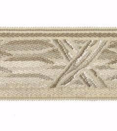 Embroidered Braid 60mm Trimming by Houles Blanc Hermine Embroidered Braid 60mm Trimming by Houles Blanc Hermine