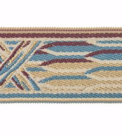 Embroidered Braid 60mm Trimming by Houles Blue Nattier Embroidered Braid 60mm Trimming by Houles Blue Nattier