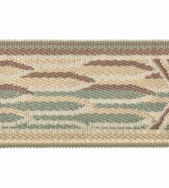 Embroidered Braid 60mm Trimming by Houles Vert Celadon Embroidered Braid 60mm Trimming by Houles Vert Celadon