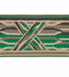 Embroidered Braid 60mm Trimming by Houles Vert Malachite Embroidered Braid 60mm Trimming by Houles Vert Malachite