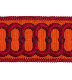 Embroidered Braid 75mm Trimming by Houles Acajou Embroidered Braid 75mm Trimming by Houles Acajou