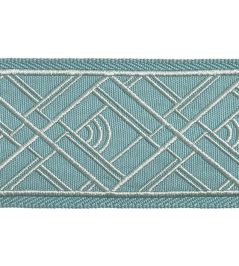 Cross Embroidered Braid 75mm Trimming by Houles Cristal Cross Embroidered Braid 75mm Trimming by Houles Cristal