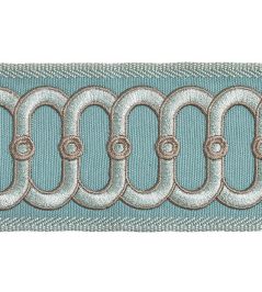 Embroidered Braid 75mm Trimming by Houles Cristal Embroidered Braid 75mm Trimming by Houles Cristal