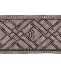 Cross Embroidered Braid 75mm Trimming by Houles Graphite Cross Embroidered Braid 75mm Trimming by Houles Graphite