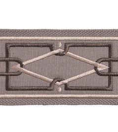 Diamond Embroidered Braid 75mm Trimming by Houles Graphite Diamond Embroidered Braid 75mm Trimming by Houles Graphite