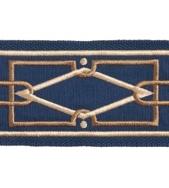 Diamond Embroidered Braid 75mm Trimming by Houles Normandie Diamond Embroidered Braid 75mm Trimming by Houles Normandie