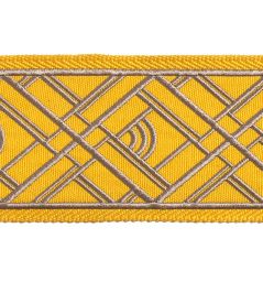 Cross Embroidered Braid 75mm Trimming by Houles Sycomore Cross Embroidered Braid 75mm Trimming by Houles Sycomore