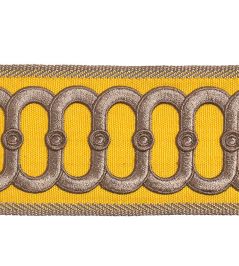 Embroidered Braid 75mm Trimming by Houles Sycomore Embroidered Braid 75mm Trimming by Houles Sycomore