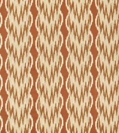 Embroidered Ikat Stripe Fabric by Zoffany Amber Embroidered Ikat Stripe Fabric by Zoffany Amber