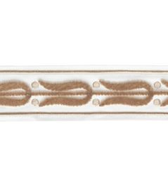 Emile Velvet Border Trimming by Samuel & Sons Parchment Emile Velvet Border Trimming by Samuel & Sons Parchment