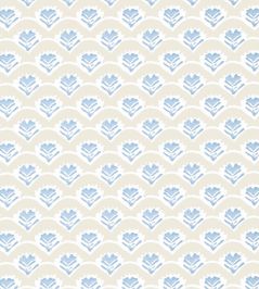 Emily Wallpaper by Thibaut Beige and Blue Emily Wallpaper by Thibaut Beige and Blue