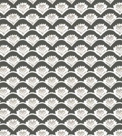 Emily Wallpaper by Thibaut Black and Beige Emily Wallpaper by Thibaut Black and Beige