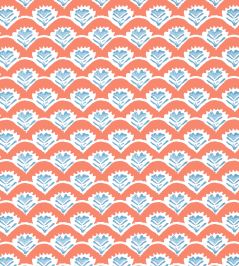 Emily Wallpaper by Thibaut Coral and Blue Emily Wallpaper by Thibaut Coral and Blue