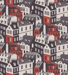 Emmas Apartment Wallpaper by Mini Moderns Harvest Orange Emmas Apartment Wallpaper by Mini Moderns Harvest Orange