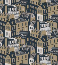 Emmas Apartment Wallpaper by Mini Moderns Seagrass & Gold Emmas Apartment Wallpaper by Mini Moderns Seagrass & Gold
