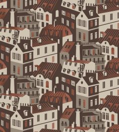 Emmas Apartment Wallpaper by Mini Moderns Weathered Cedar & Copper Emmas Apartment Wallpaper by Mini Moderns Weathered Cedar & Copper