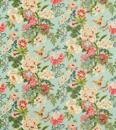 Emperor Peony Fabric by Sanderson Jade / Apricot Emperor Peony Fabric by Sanderson Jade / Apricot