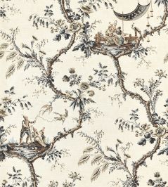 Emperors Musician Wallpaper by Zoffany Charcoal Emperors Musician Wallpaper by Zoffany Charcoal
