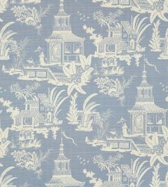 Empress Court Wallpaper by Thibaut Blue Empress Court Wallpaper by Thibaut Blue