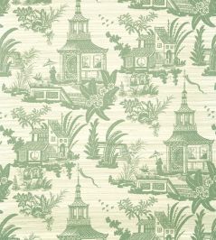 Empress Court Wallpaper by Thibaut Green Empress Court Wallpaper by Thibaut Green