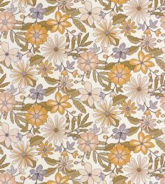 Emy Wallpaper by Caselio Violet Vert Emy Wallpaper by Caselio Violet Vert