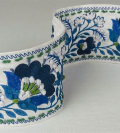 Enamel Flower Trimming by Designers Guild Indigo Enamel Flower Trimming by Designers Guild Indigo