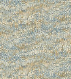 End Paper Wallpaper by Mulberry Home Blue/Sand End Paper Wallpaper by Mulberry Home Blue/Sand