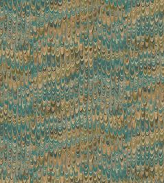 End Paper Wallpaper by Mulberry Home Teal End Paper Wallpaper by Mulberry Home Teal