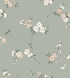Engla Wallpaper by Sandberg Sage Green Engla Wallpaper by Sandberg Sage Green