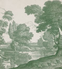 Engraving Mural by Coordonne Green Engraving Mural by Coordonne Green