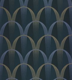 Entree Des Artistes Wallpaper by Casadeco Bleu Outremer / Mordore Entree Des Artistes Wallpaper by Casadeco Bleu Outremer / Mordore