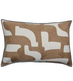 Entrelacs Cushion 40 x 60cm by Maison Casamance Tabac Entrelacs Cushion 40 x 60cm by Maison Casamance Tabac