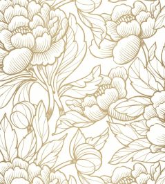 Envergure Wallpaper by Caselio Blanc Or Envergure Wallpaper by Caselio Blanc Or
