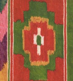 Erdely Fabric by MINDTHEGAP Green Red Erdely Fabric by MINDTHEGAP Green Red